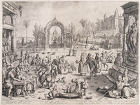 KG 02622
<br/>
Lazarus en de rijke vrek
<br/>
<em>Matham, Jacob (1571-1631)</em>
